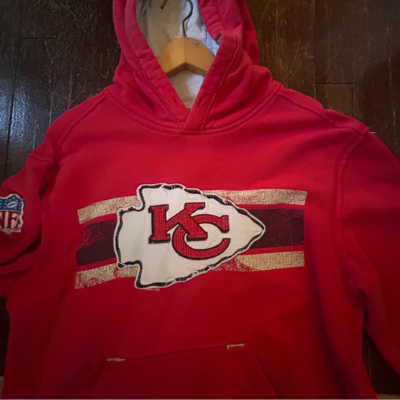 Vintage NFL KC Kansas City Chiefs Hoodie Sweatshirt Large - Picture 3 of 11